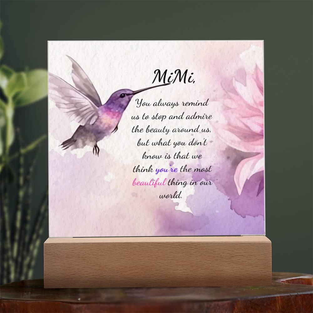 Mimi Acrylic Plaque for Mother's Day, Birthday, Christmas Gift