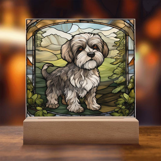 Havanese Dog Acrylic  Square Plaque, Pet Memorial