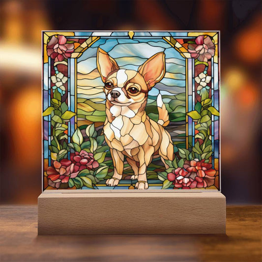 Chihuahua Square Acrylic Plaque