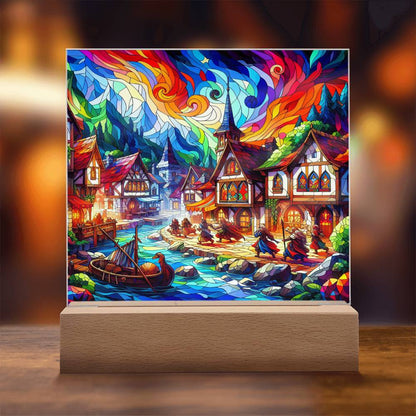 DnD Village Square Acrylic Plaque