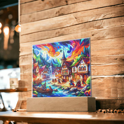 DnD Village Square Acrylic Plaque