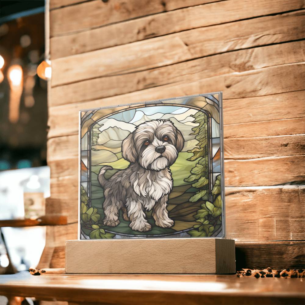 Havanese Dog Acrylic  Square Plaque, Pet Memorial