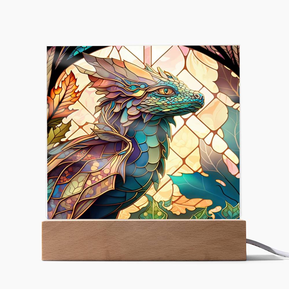 Untitled design (89) Sublimation Stained Glass Square Acrylic Plaque