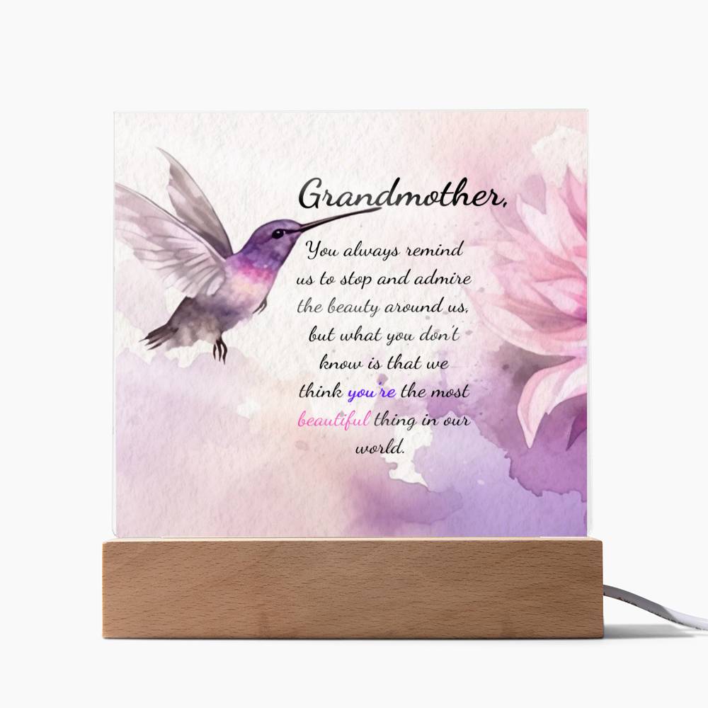 Grandmother Acrylic Plaque for Mother's Day, Birthday, Christmas Gift