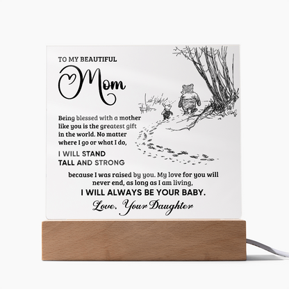 Always Your Baby Square Acrylic Plaque for Mom