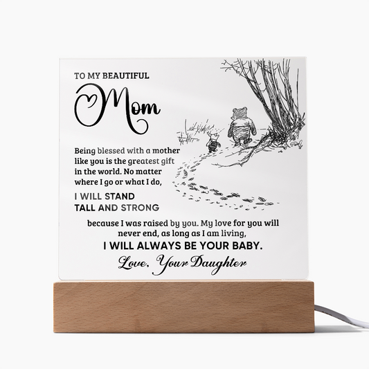 Always Your Baby Square Acrylic Plaque for Mom