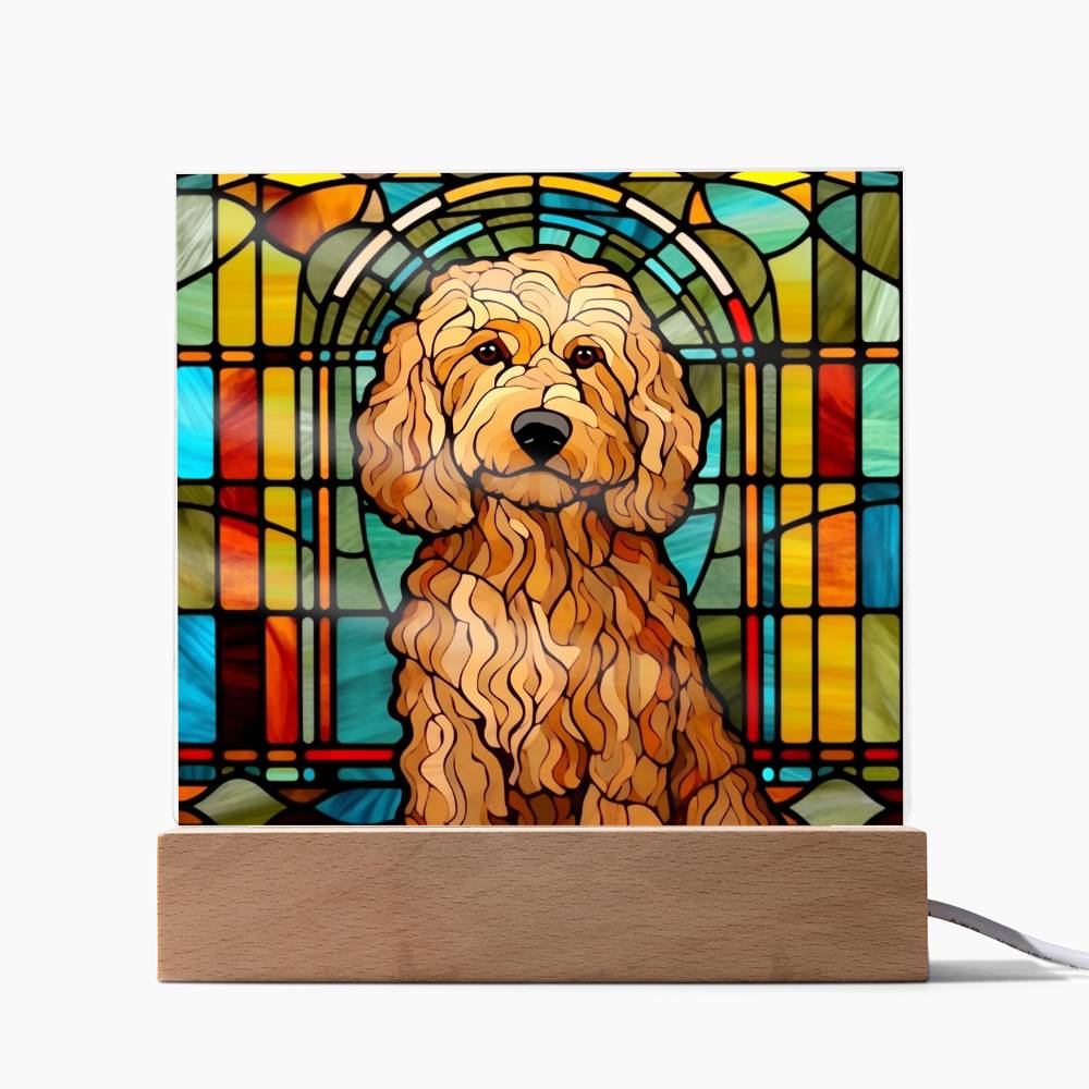 Golden Doodle Acrylic Plaque