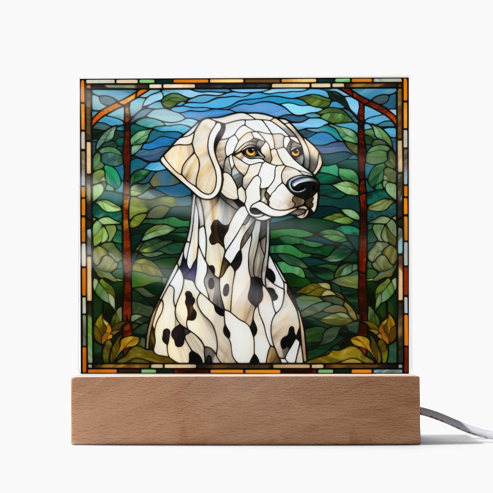 Dalmatian Dog Acrylic  Square Plaque, Pet Memorial