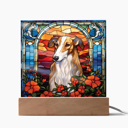 Brown Borzoi Acrylic Plaque