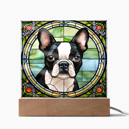 Black Boston Terrier Plaque