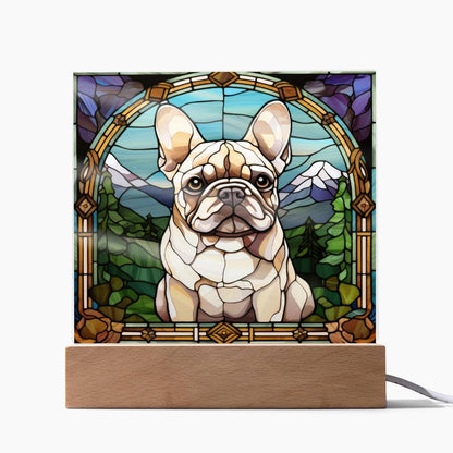 White French Bulldog Acrylic Plaque