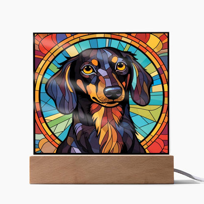 Dachshund Square Acrylic Plaque