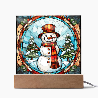 Winter Snowman Plaque Nightlight