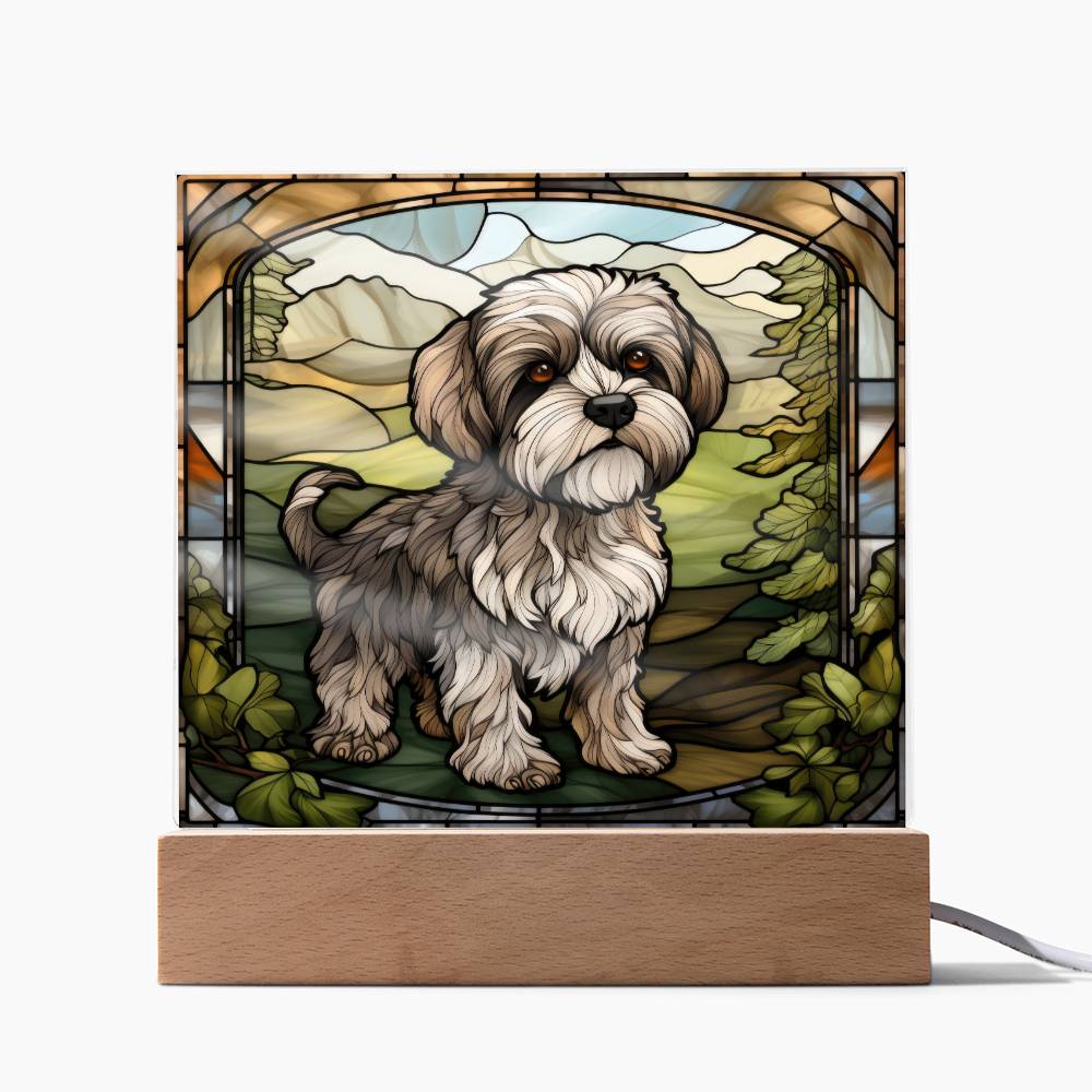 Havanese Dog Acrylic  Square Plaque, Pet Memorial