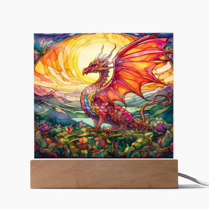 Fire Dragon Acrylic Plaque