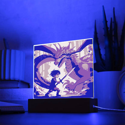 Dragon Lover DnD Square Acrylic Plaque