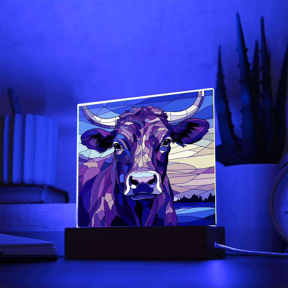 Longhorn Cow Acrylic Plaque