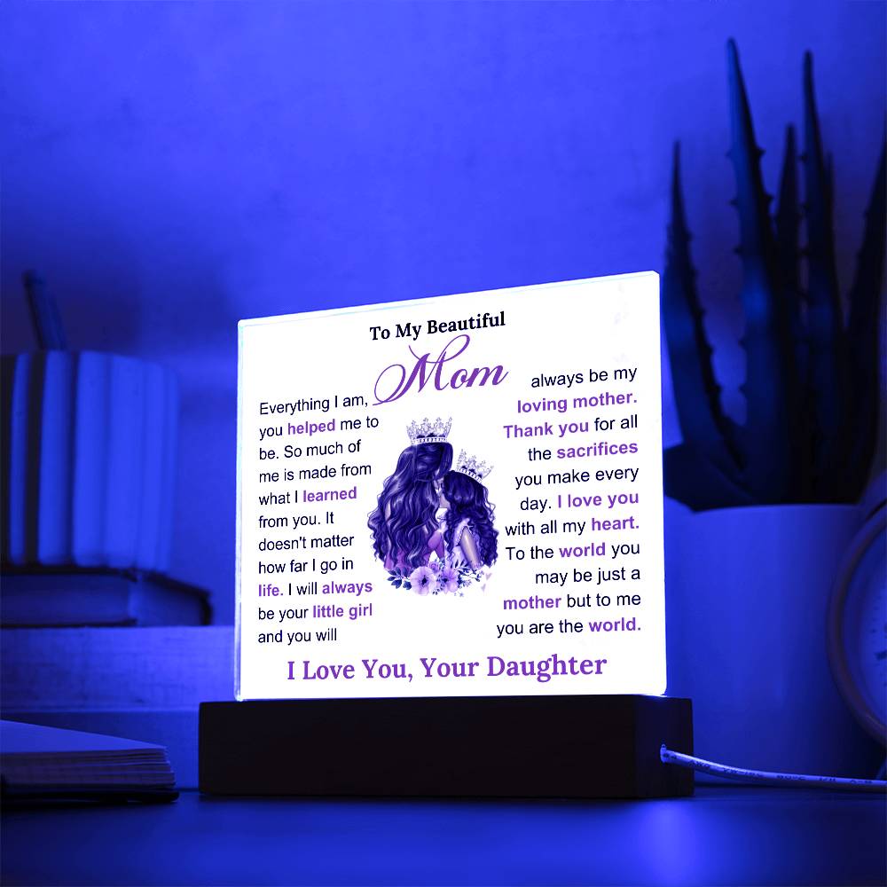 Beautiful Mom Acrylic Plaque