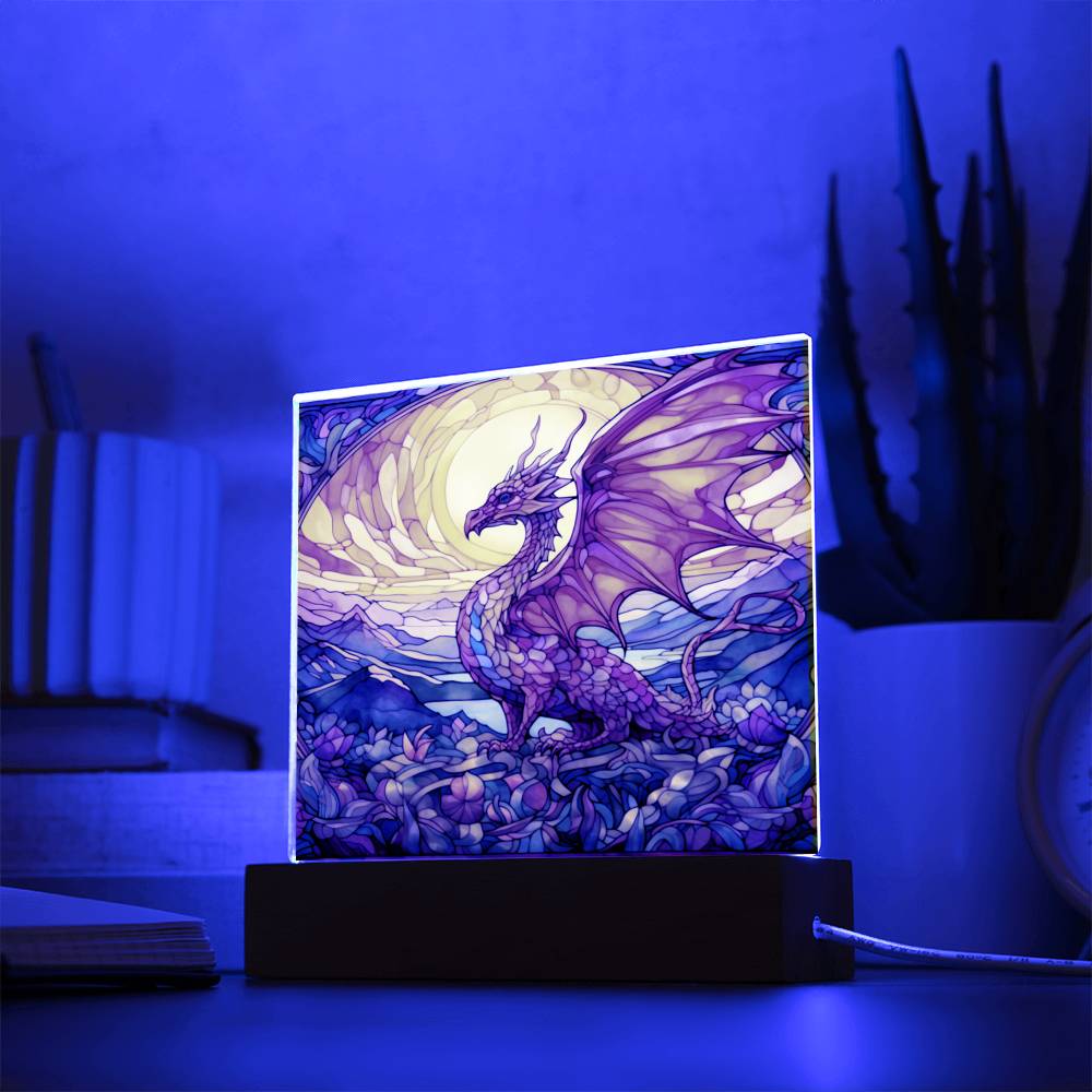 Untitled design (93) Sublimation Stained Glass Square Acrylic Plaque