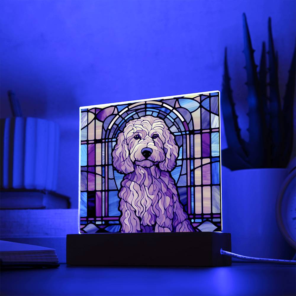 Golden Doodle Acrylic Plaque