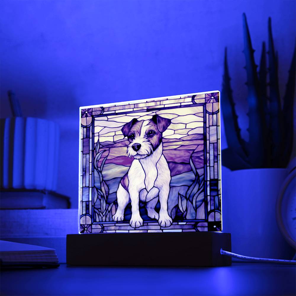 Jack Russell Terrier Dog Acrylic  Square Plaque, Pet Memorial