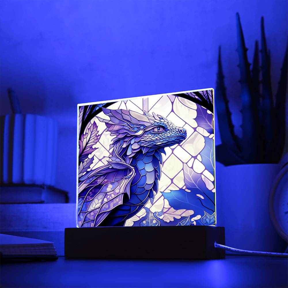 Untitled design (89) Sublimation Stained Glass Square Acrylic Plaque