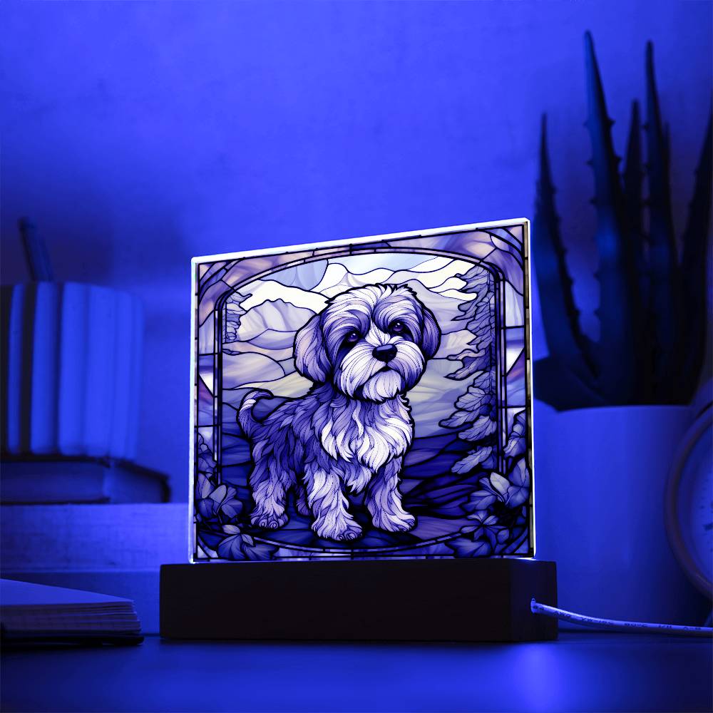 Havanese Dog Acrylic  Square Plaque, Pet Memorial