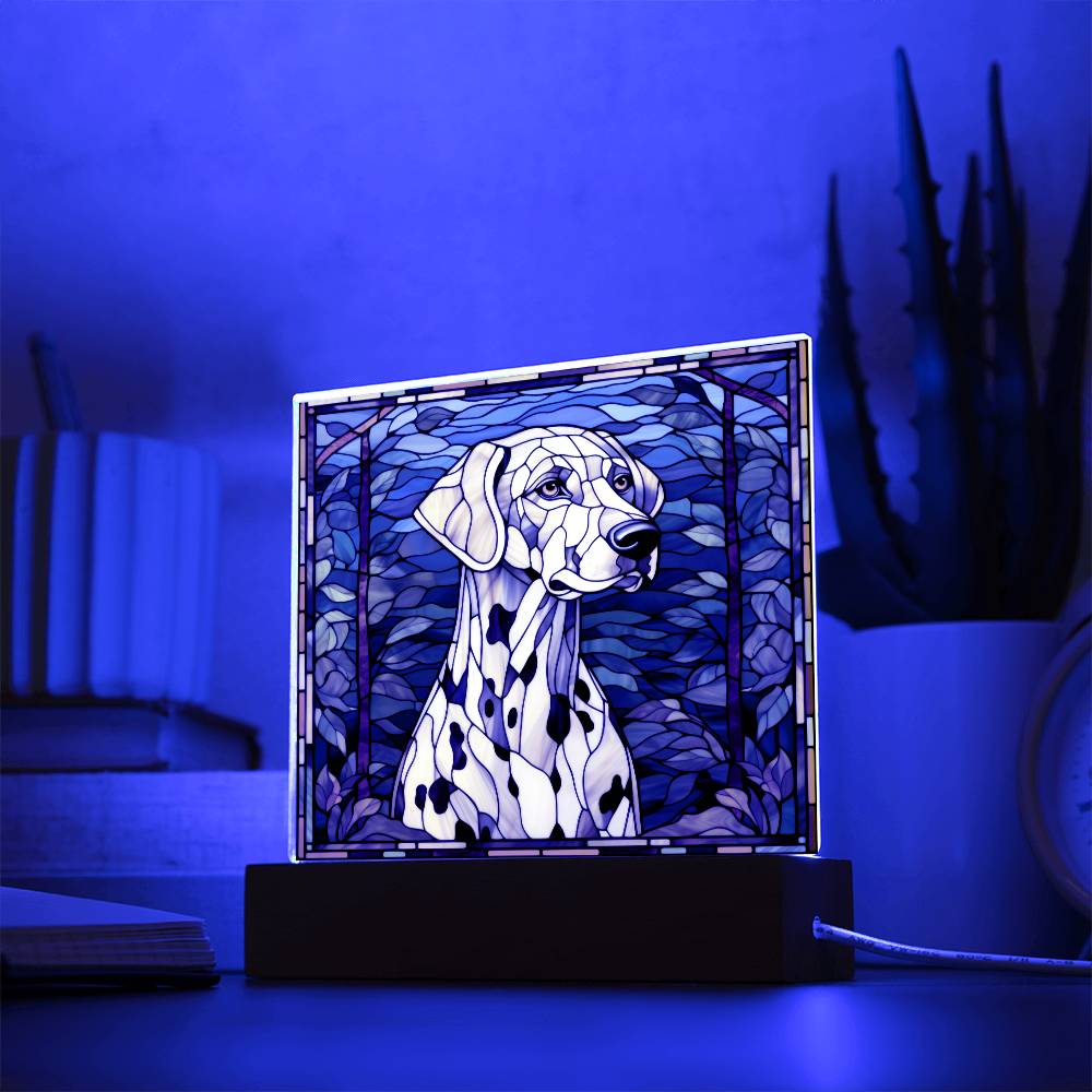 Dalmatian Dog Acrylic  Square Plaque, Pet Memorial