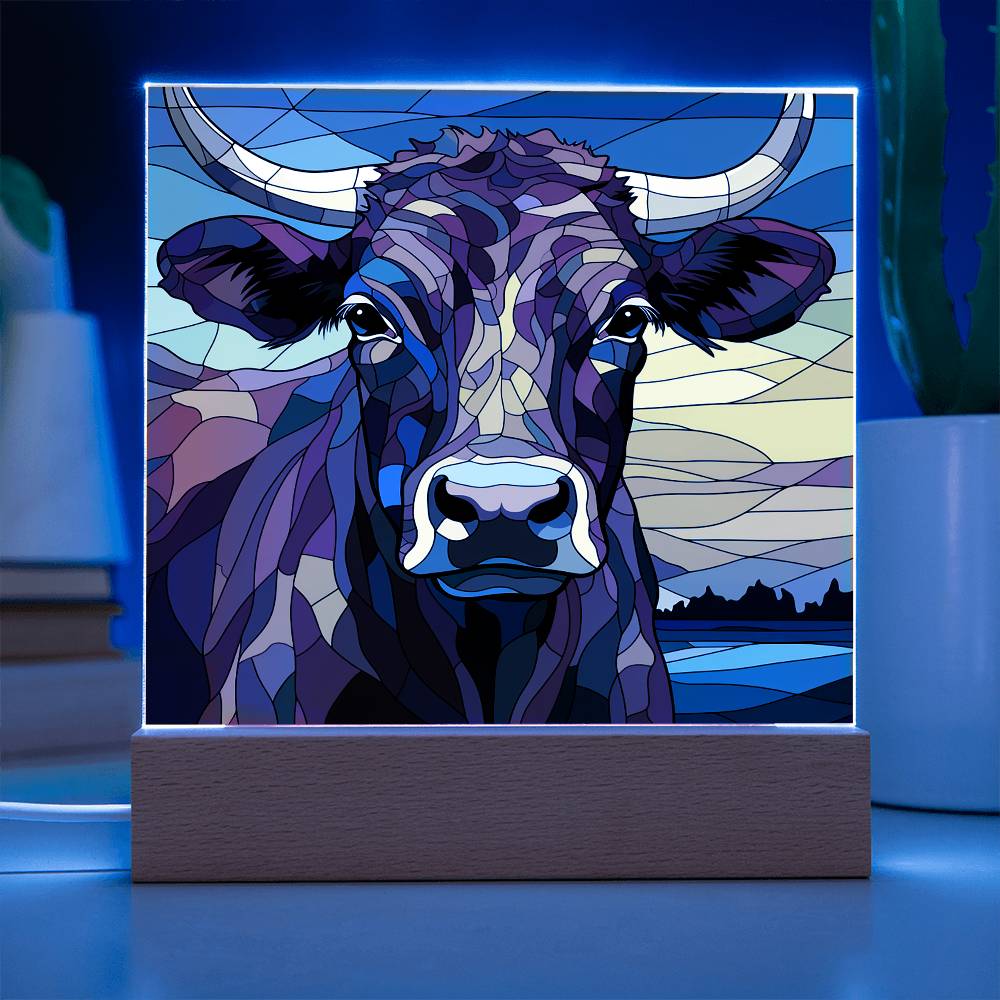 Longhorn Cow Acrylic Plaque