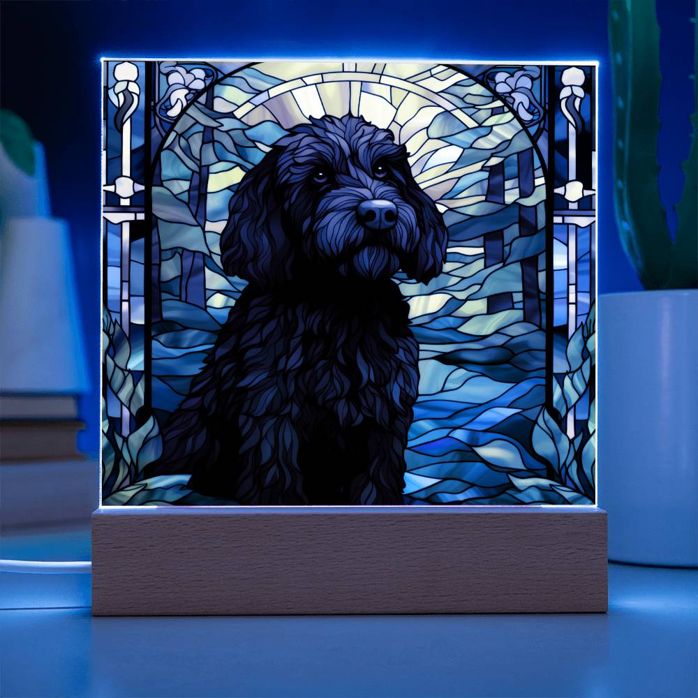 Black Labradoodle Acrylic Plaque