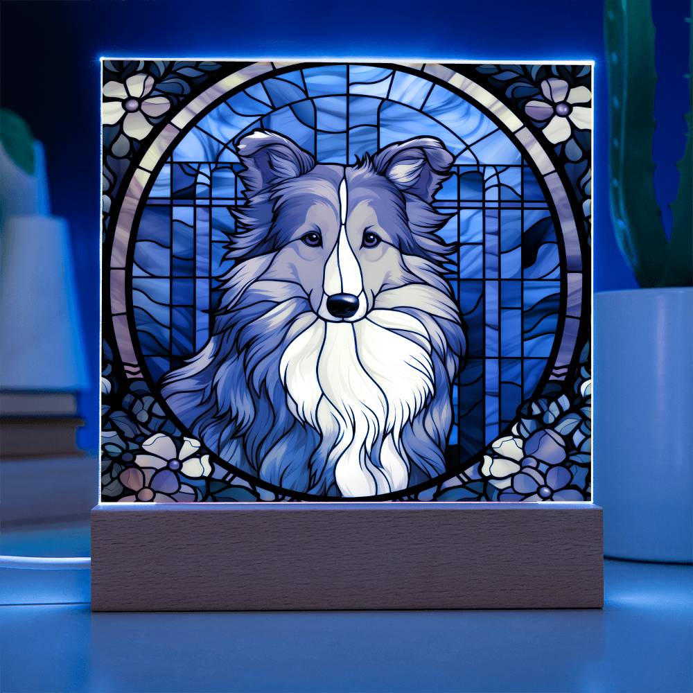 Sheltie Dog Acrylic  Square Plaque, Pet Memorial