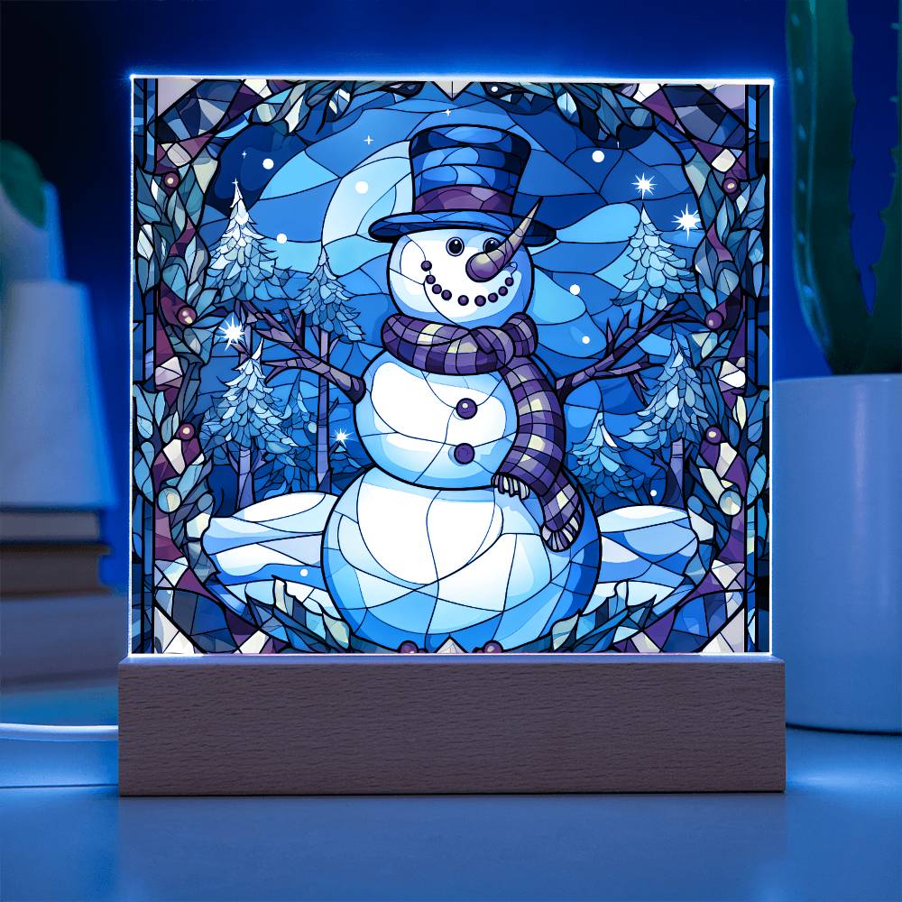 Snowman Acrylic Plaque Nightlight