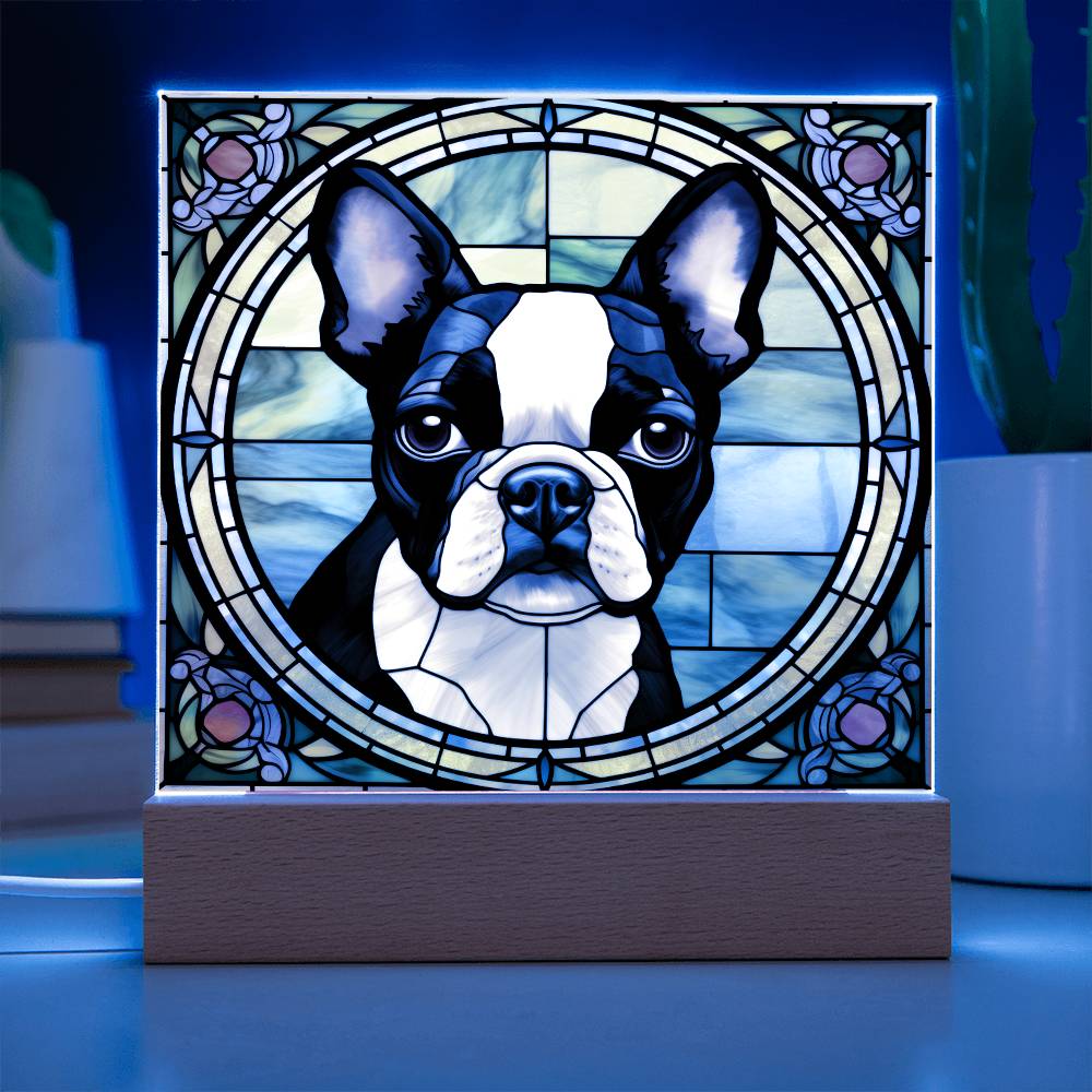 Black Boston Terrier Plaque