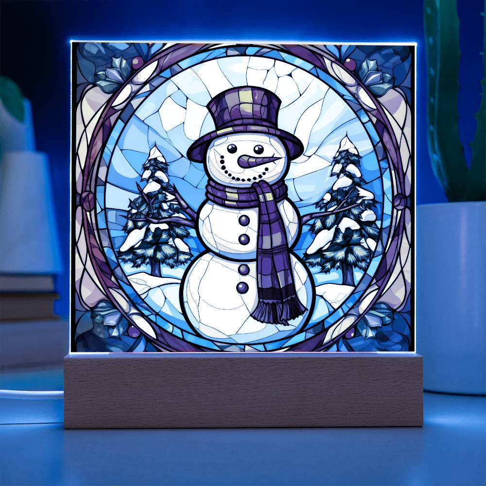 Winter Snowman Plaque Nightlight