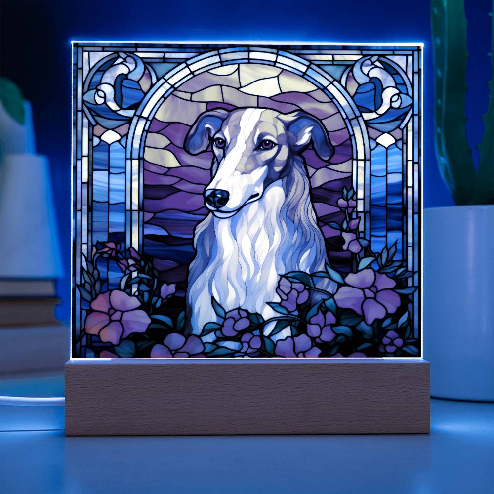 Brown Borzoi Acrylic Plaque