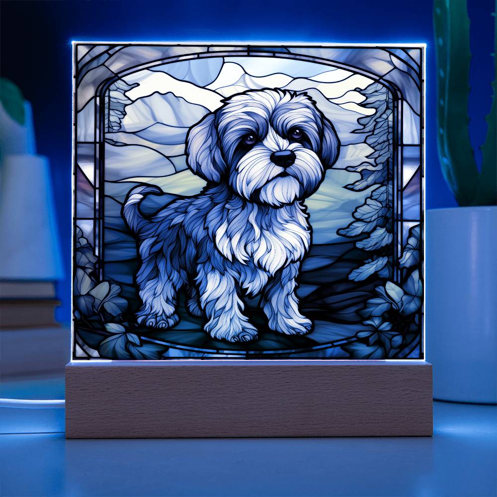 Havanese Dog Acrylic  Square Plaque, Pet Memorial