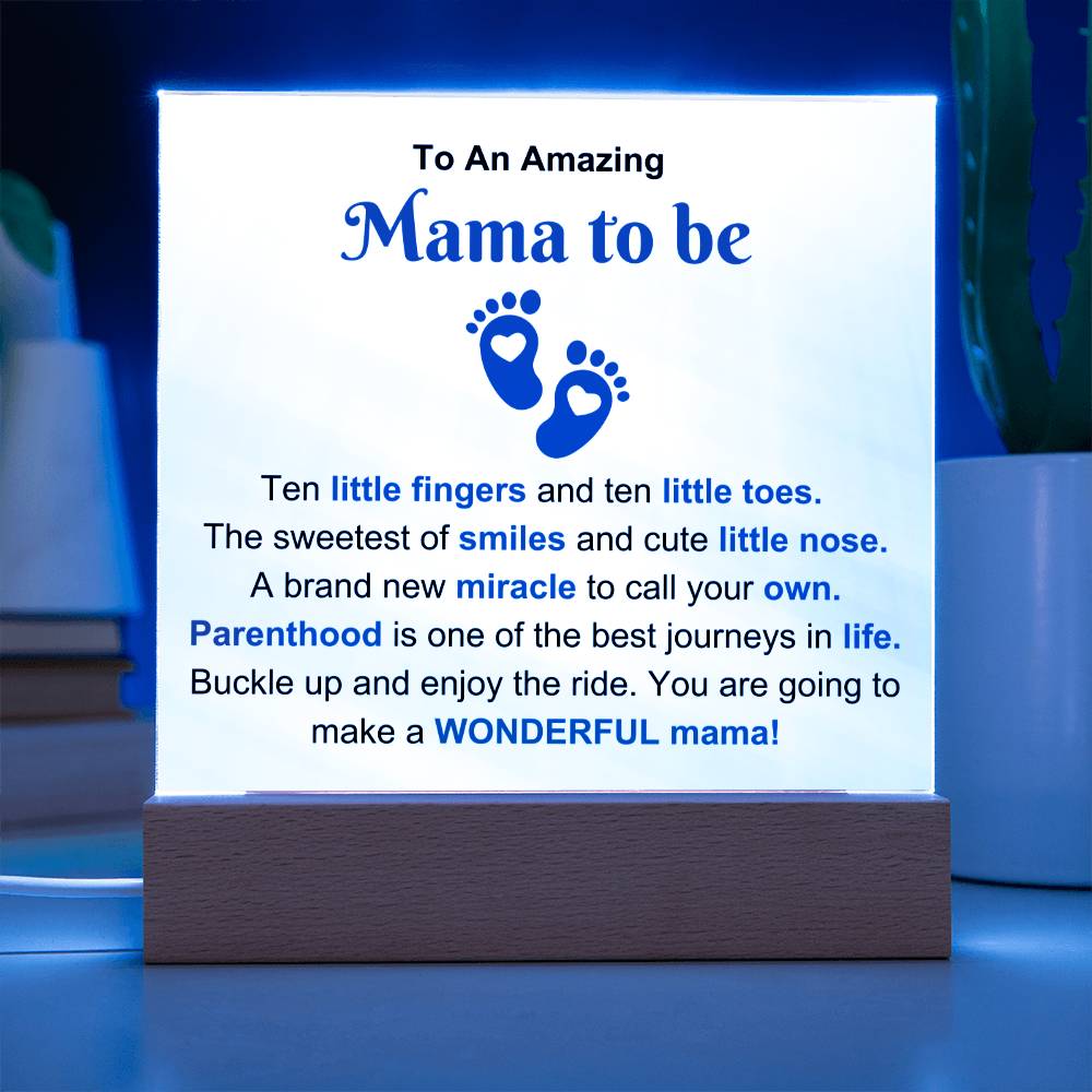 Amazing Mama To Be Acrylic Plaque