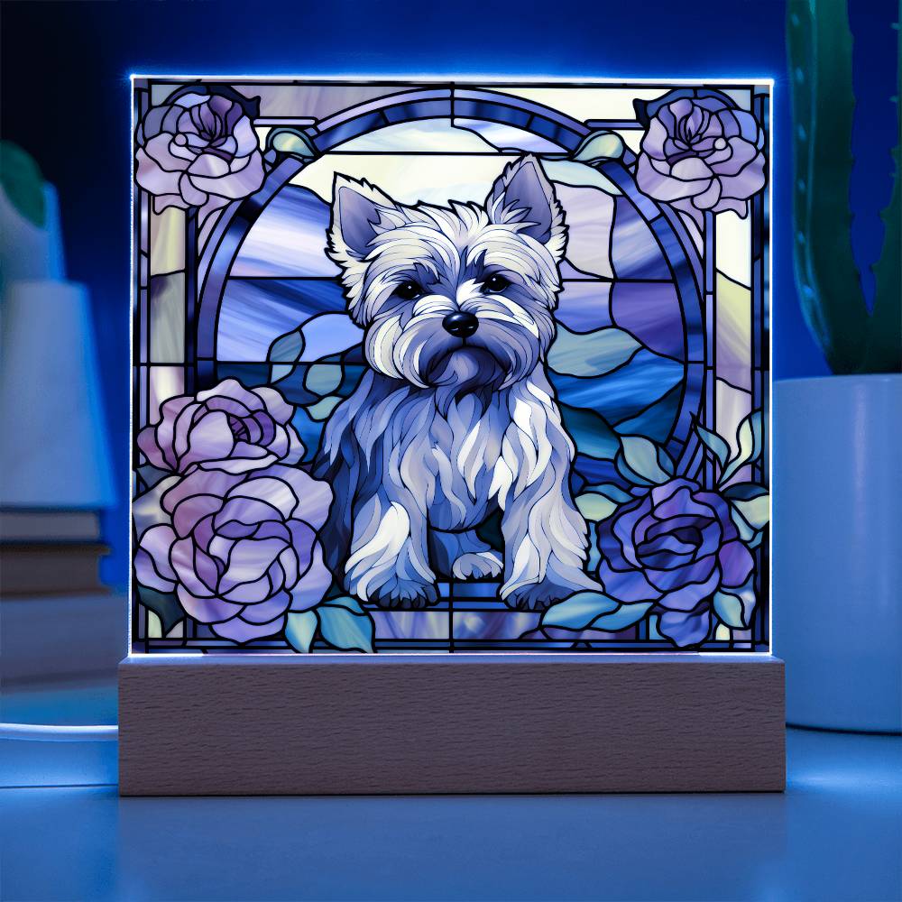 Yorkshire Terrier Dog Acrylic  Square Plaque, Pet Memorial