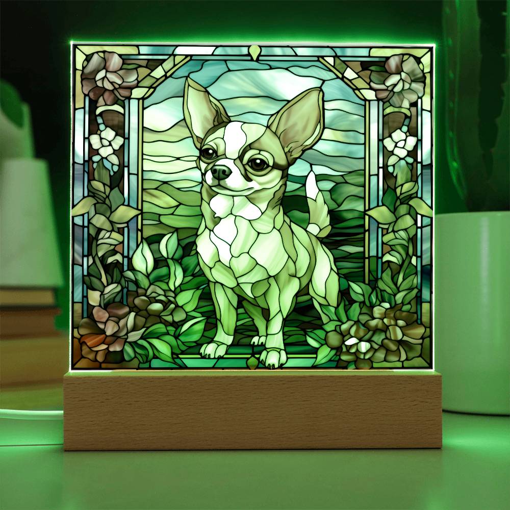 Chihuahua Square Acrylic Plaque