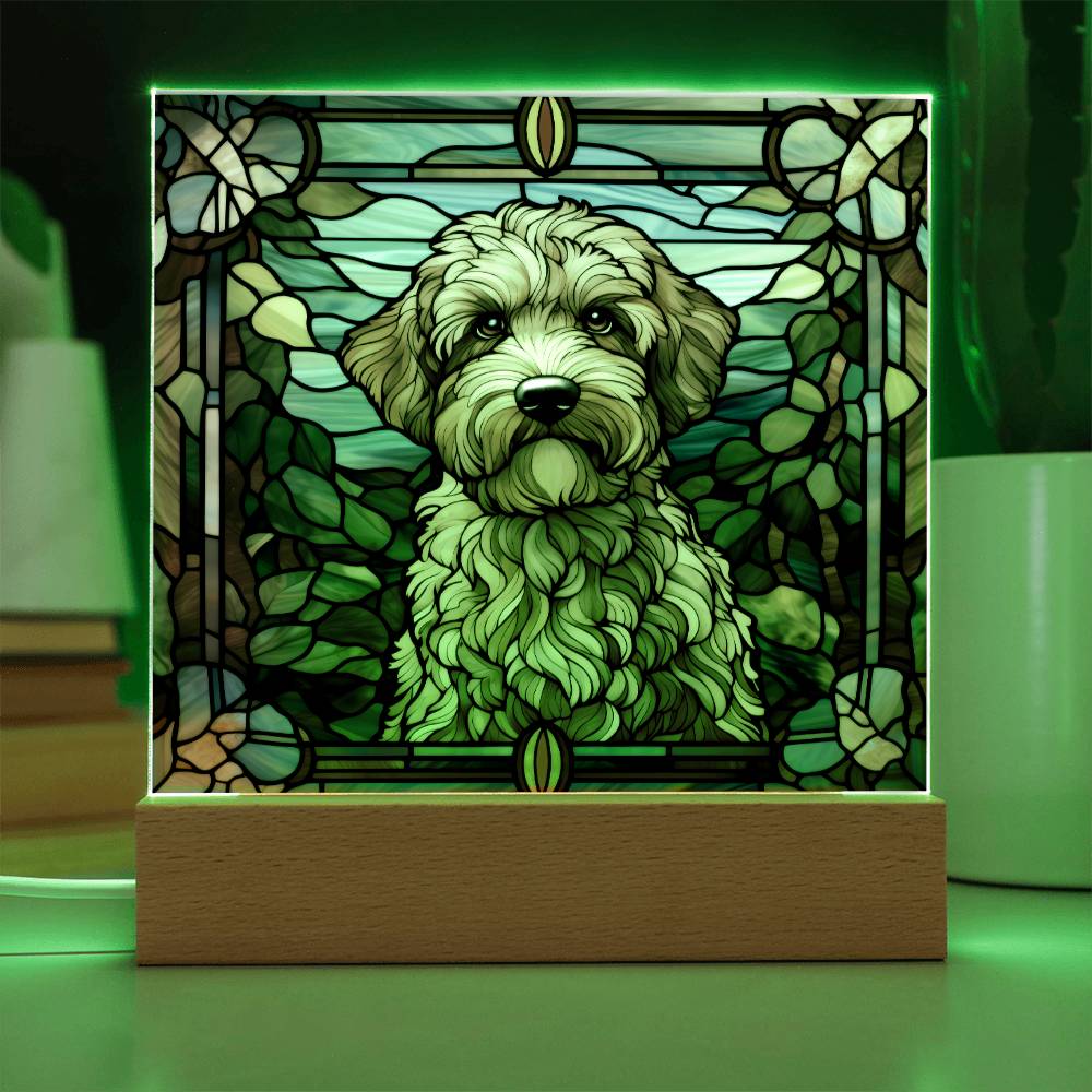 Brown Labradoodle Acrylic Plaque