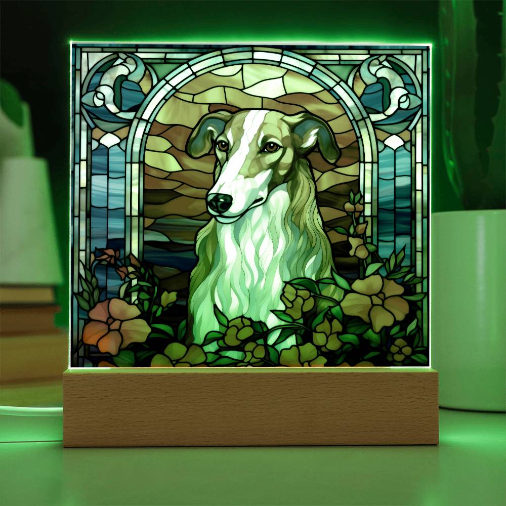 Brown Borzoi Acrylic Plaque