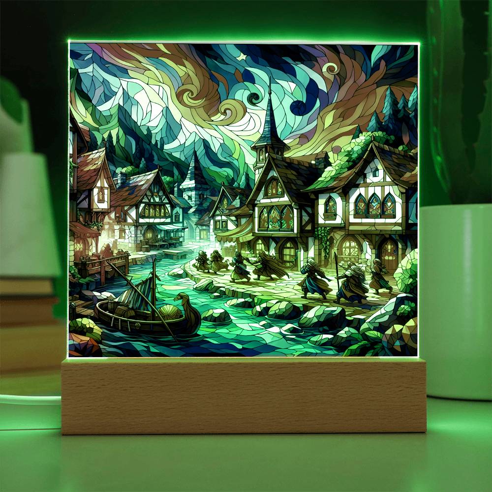 DnD Village Acrylic Plaque