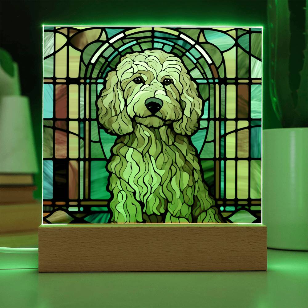 Golden Doodle Acrylic Plaque