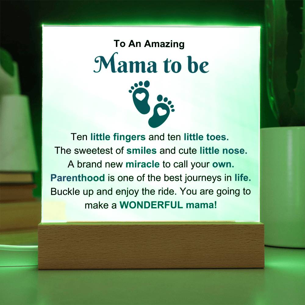 Amazing Mama To Be Acrylic Plaque