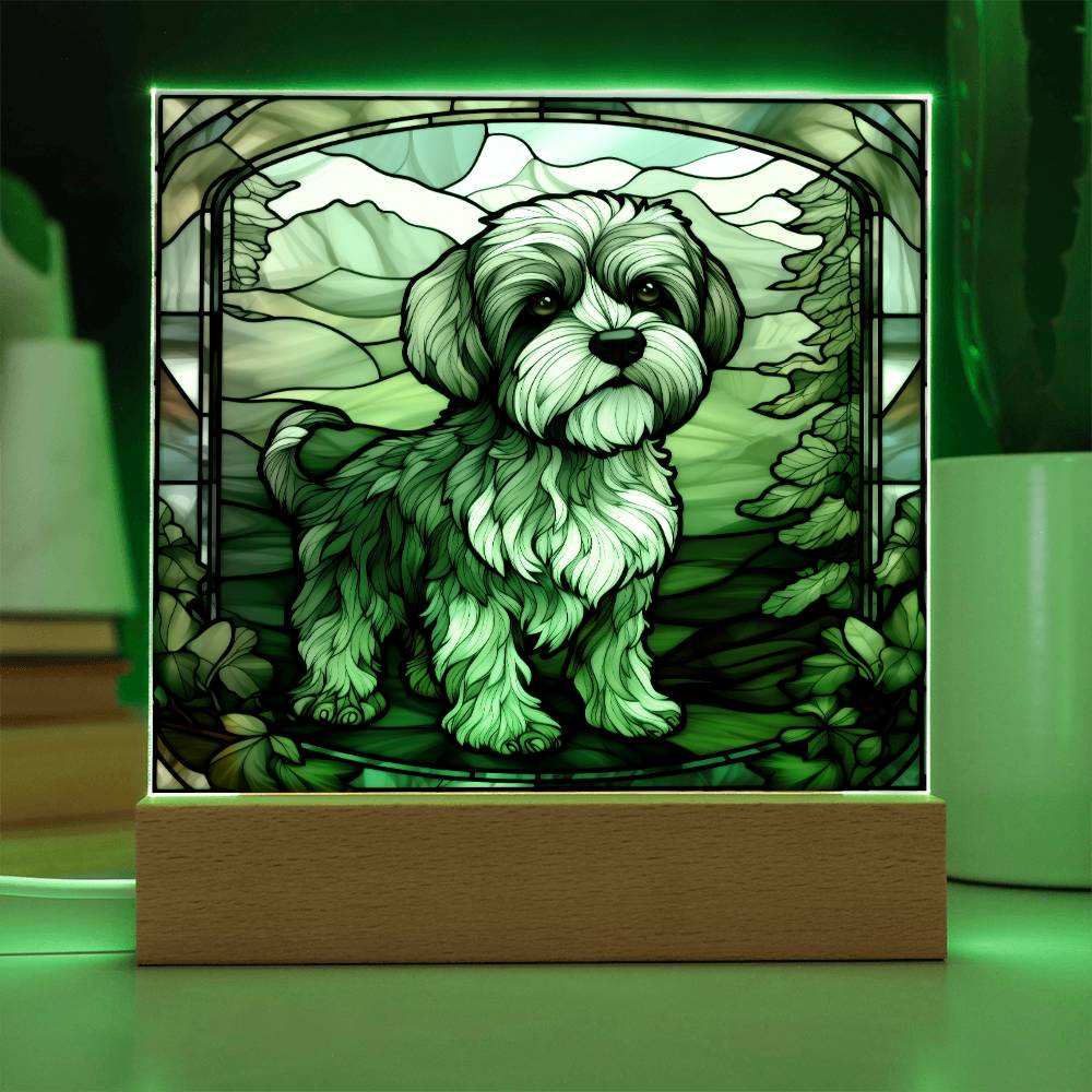 Havanese Dog Acrylic  Square Plaque, Pet Memorial