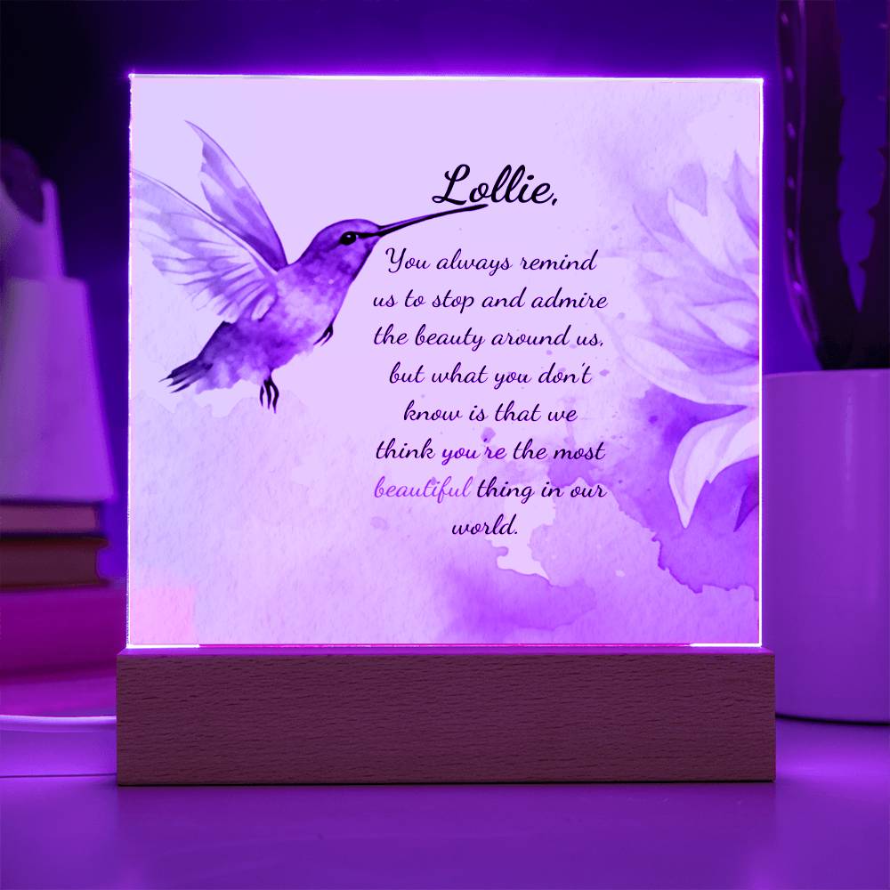 Lollie Acrylic Plaque for Mother's Day, Birthday, Christmas Gift