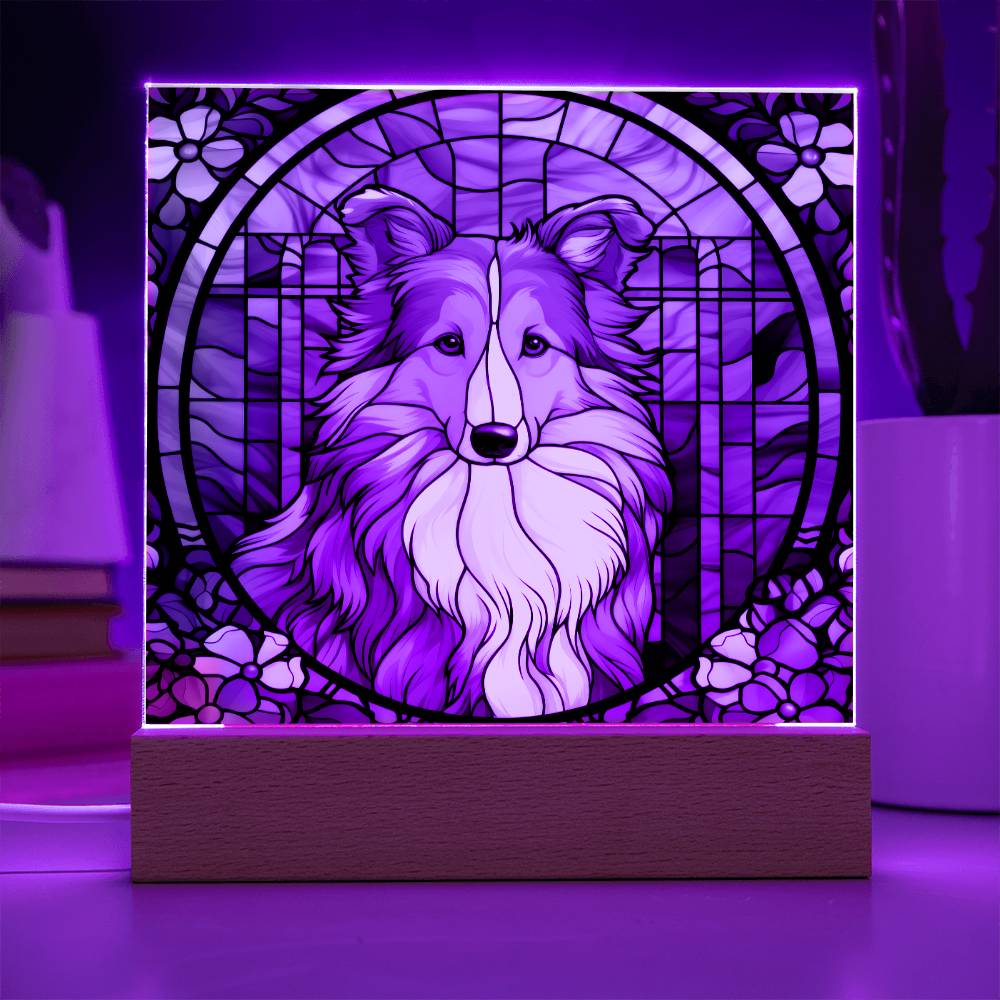 Sheltie Dog Acrylic  Square Plaque, Pet Memorial