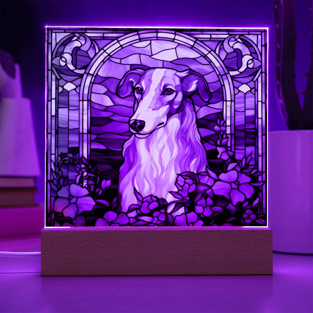 Brown Borzoi Acrylic Plaque