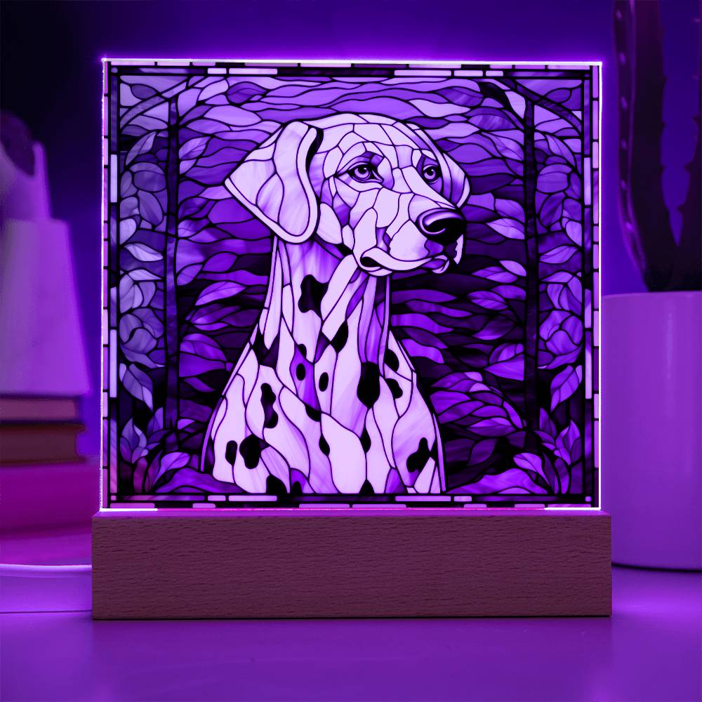 Dalmatian Dog Acrylic  Square Plaque, Pet Memorial