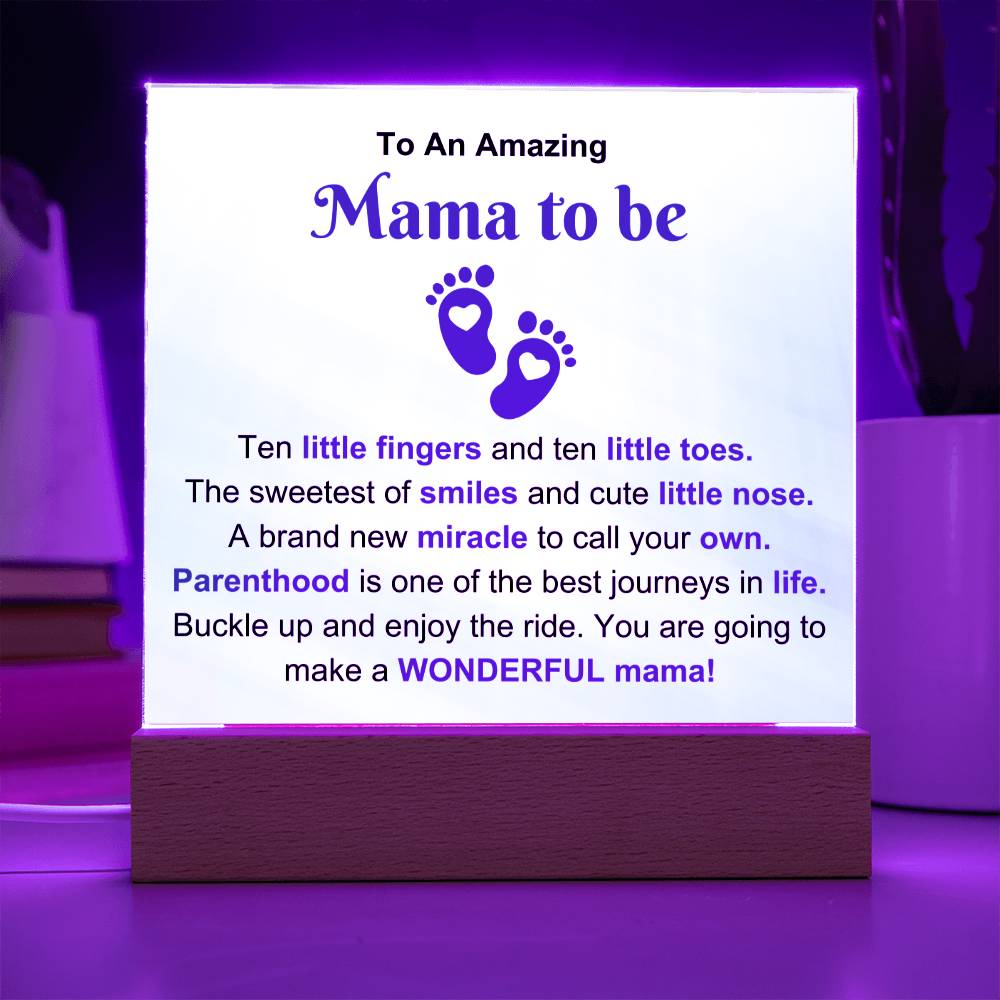 Amazing Mama To Be Acrylic Plaque